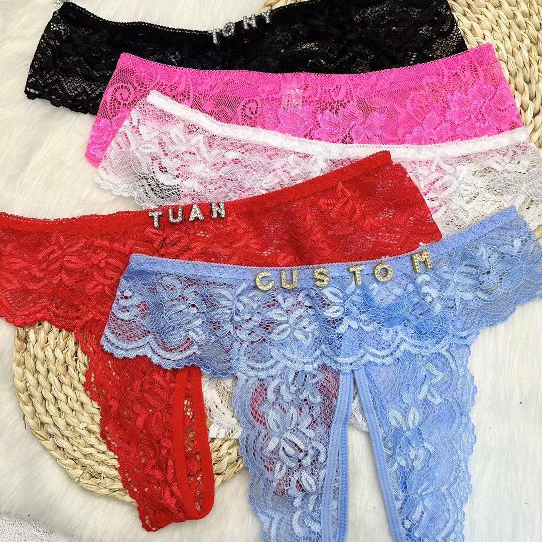Xxl Women Fashion - Übergröße Maßgefertigte Spitzen-Slips Tangas für Damen
