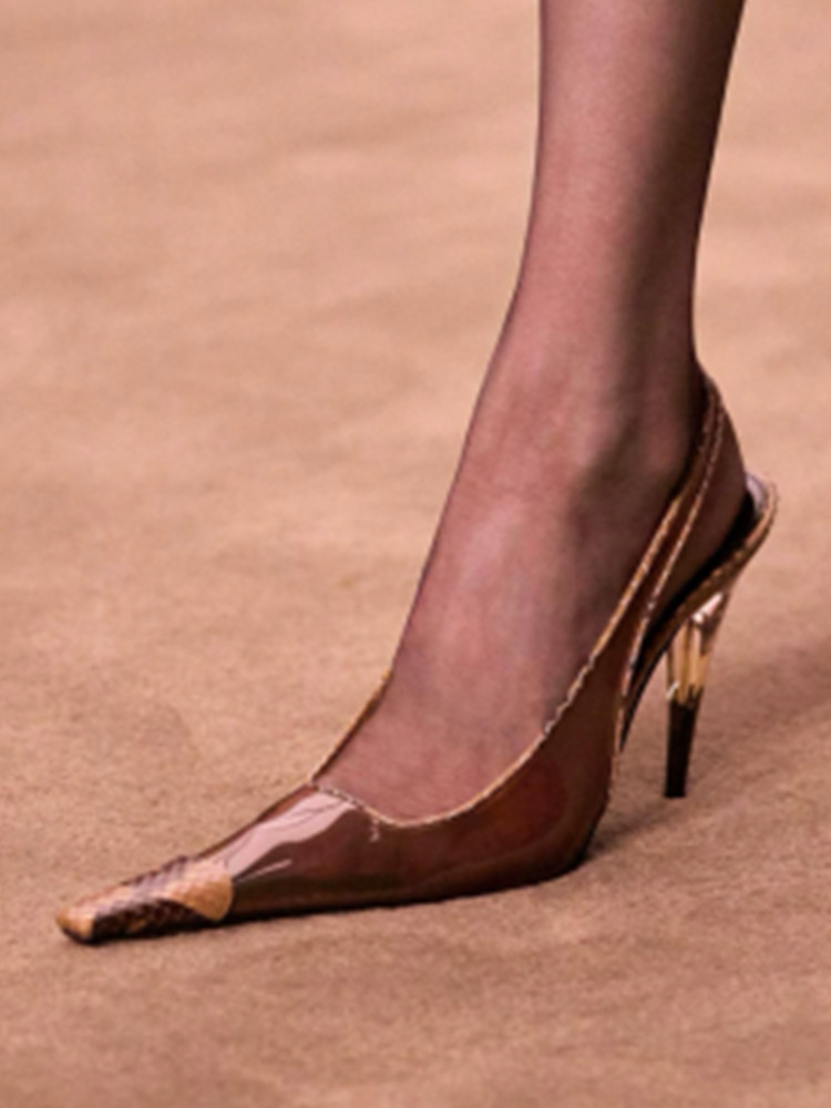 Women'S Fashion Show - 2026 Sommer Neue Transparente Quadratische Stiletto