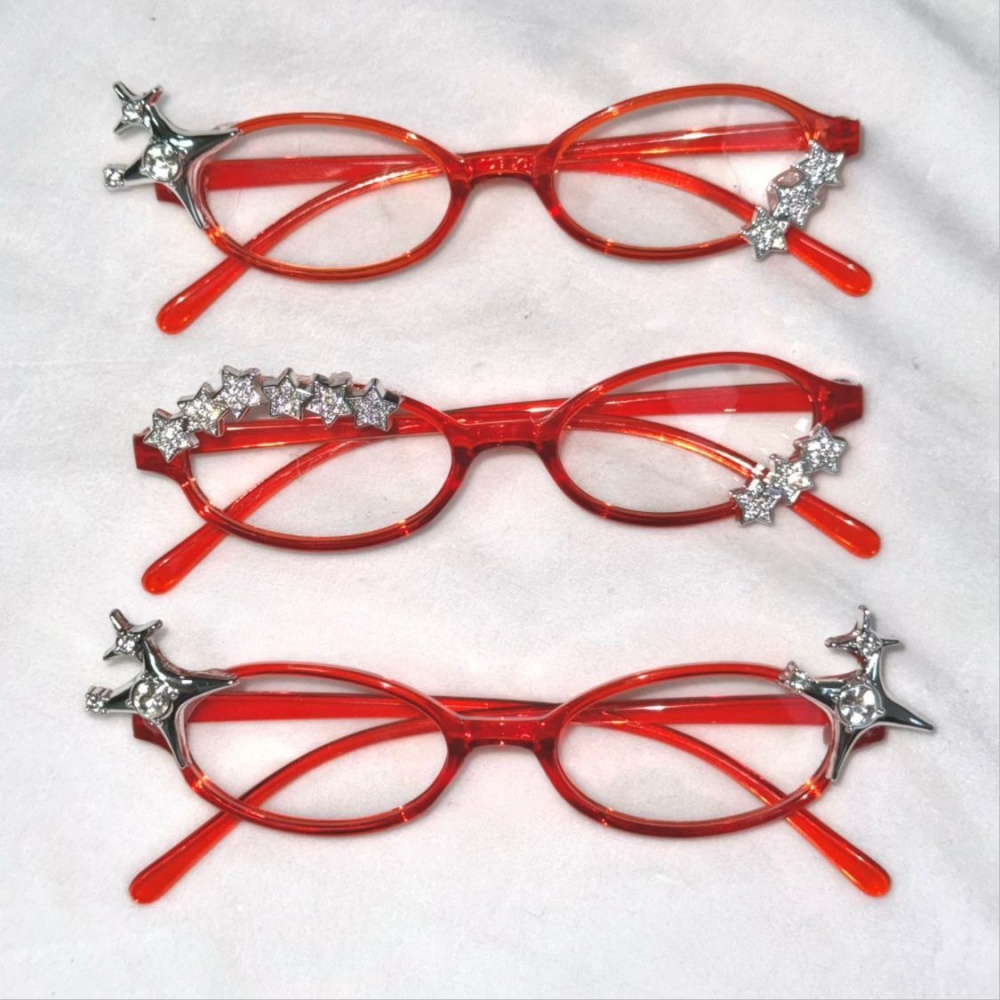 Women'S Fashion Eyeglasses - Y2K Stern-Strass-Katzenaugen-Dekor-Brille, Gothische Süße Cosplay-Party-Mode-Fotorequisite, Subkulturelle