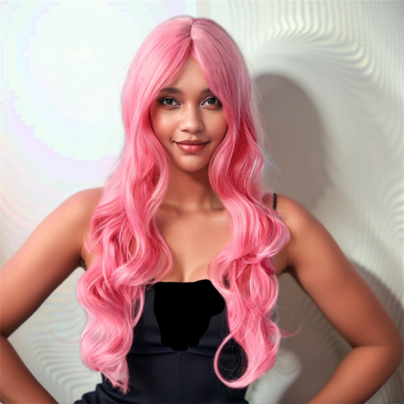Xxl Women Fashion - Mode Haarverlängerungen Synthetische Rosa Junge Frauen