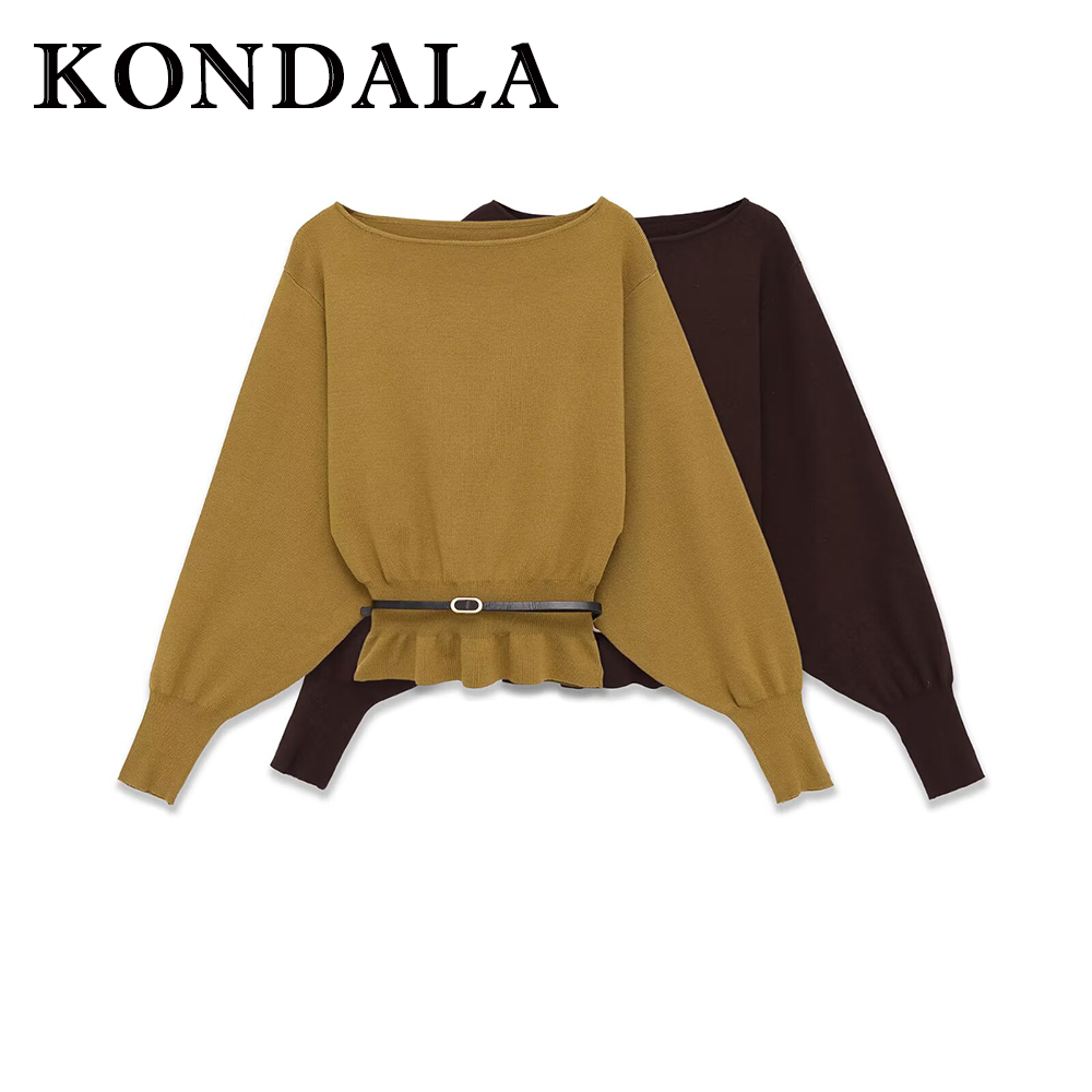 Women'S Fashion Trends Fall 2025 - KONDALA Vintage Solide Mode 2025, Strickpullover,