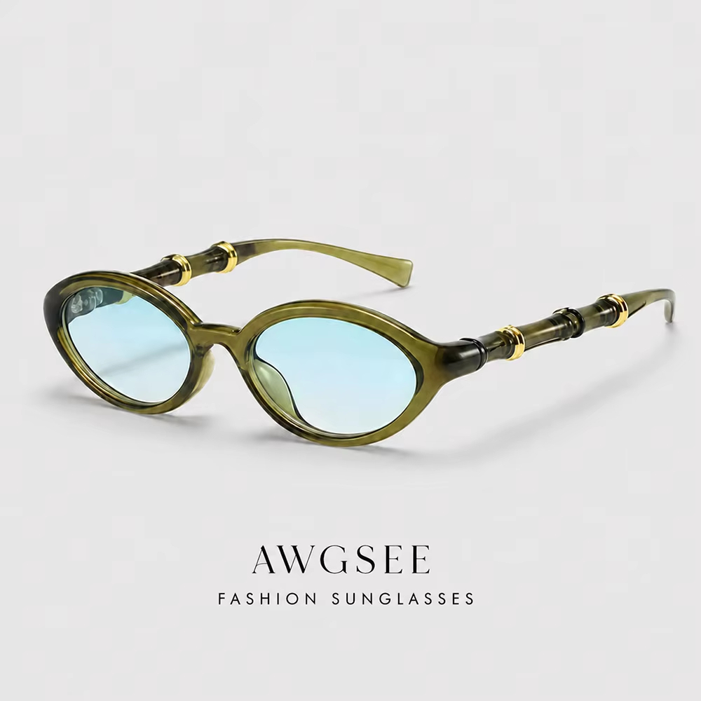 Women'S Fashion Eyeglasses - Neue Luxus-Designer-Oval-Sonnenbrille für Damen, Retro-UV-Schutz, Modische
