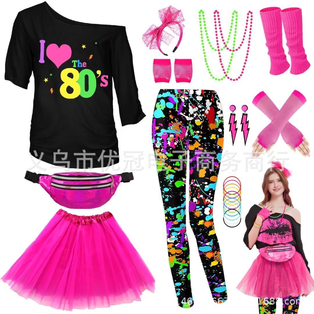 Women'S Fashion From The 80S - Frauen 80er Jahre Cosplay Kostüm Zubehör