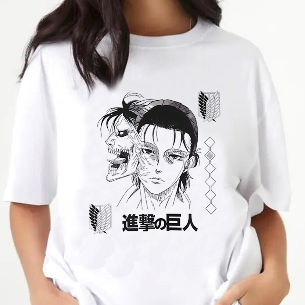 Women Fashion 80S - Attack on Titan Shirt Damen Anime