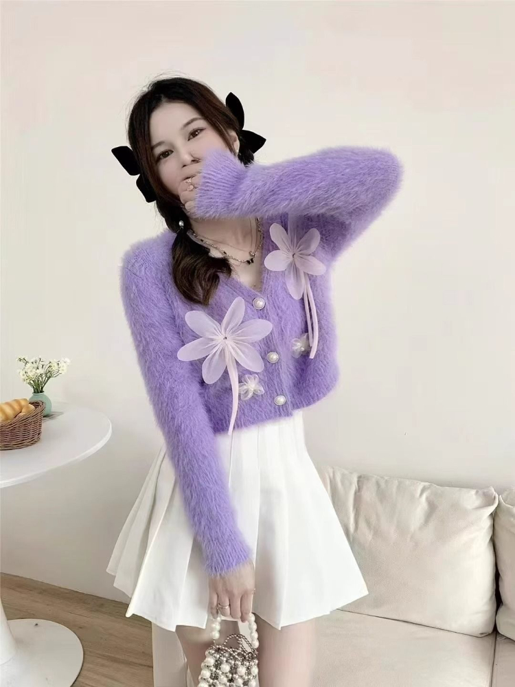 Women'S Fashion Trends Fall 2025 - Süße Damen-Strickpullover, V-Ausschnitt, Vintage-Oberteil mit langen