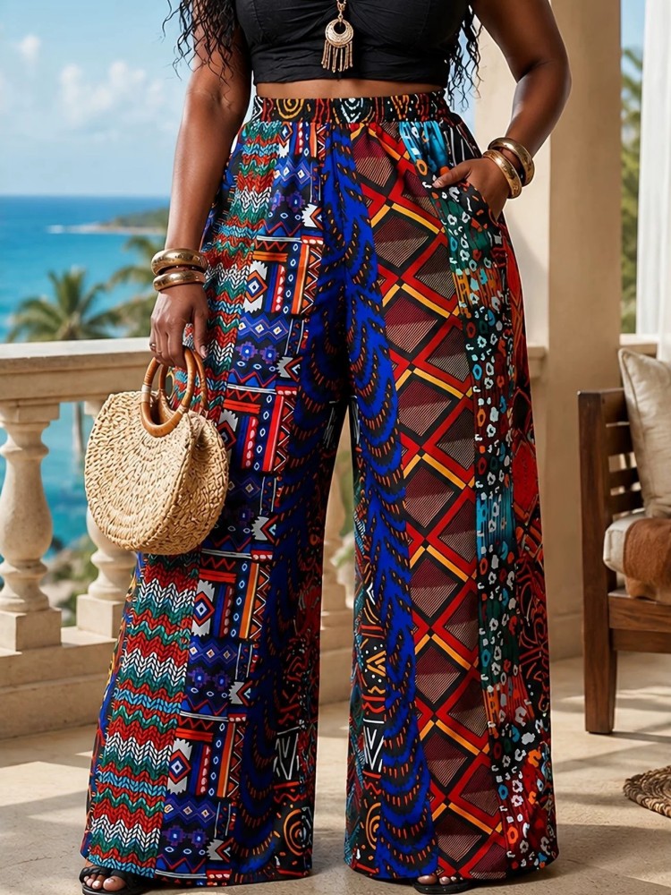 Xxl Women Fashion - L-5XL Übergrößen-Hosen für Damen, Hochgeschnittene Lange