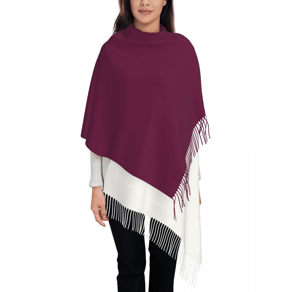 Women Fashion Qatar - Katar Flagge Frauen Quaste Schal Schal