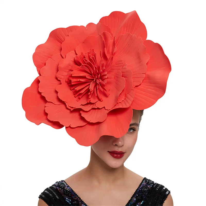Women Fashion Photoshoot - Frauen große Blume Haarband Schleife Fascinator