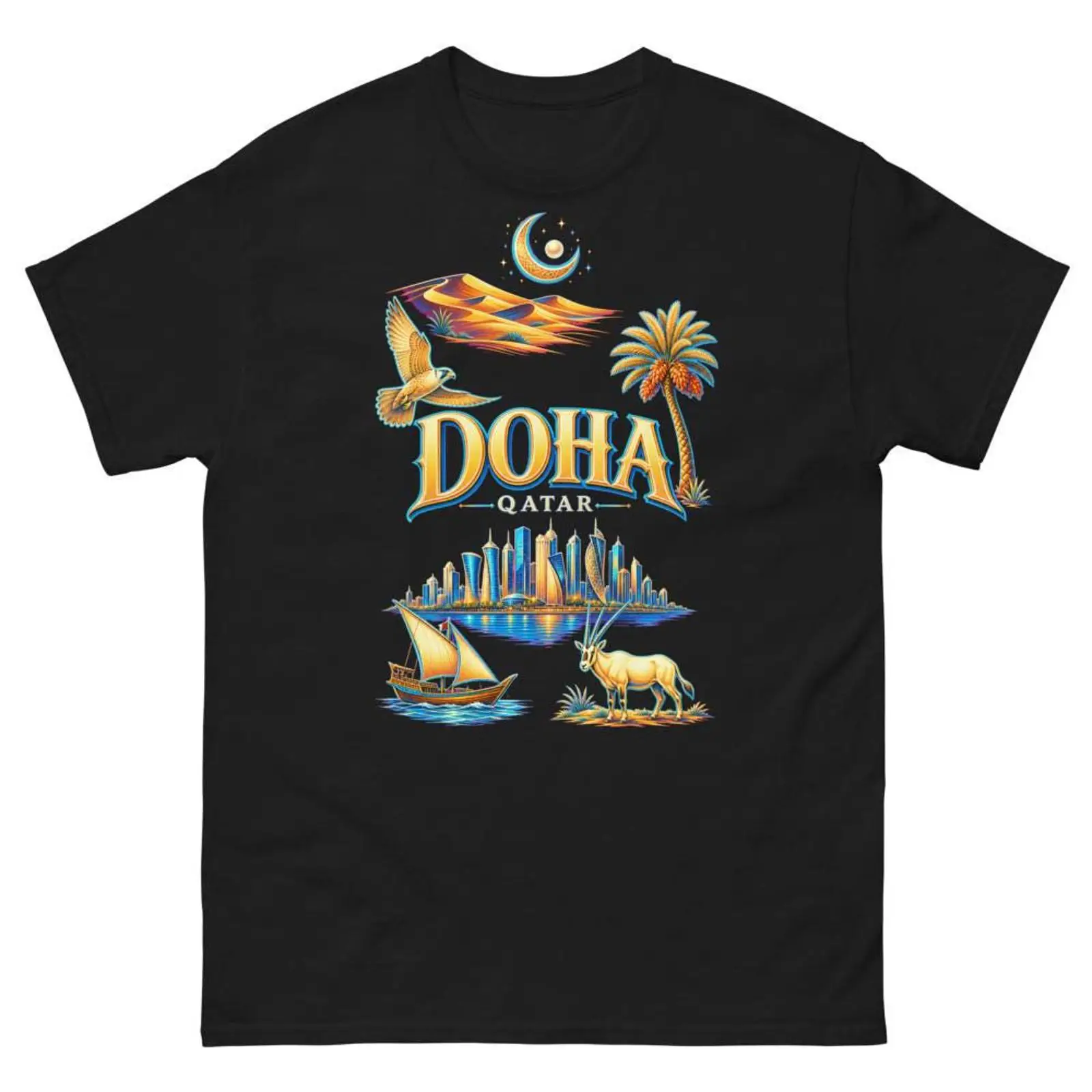 Women Fashion Qatar - Doha Katar T-Shirt Souvenir Reiseandenken Geschenk