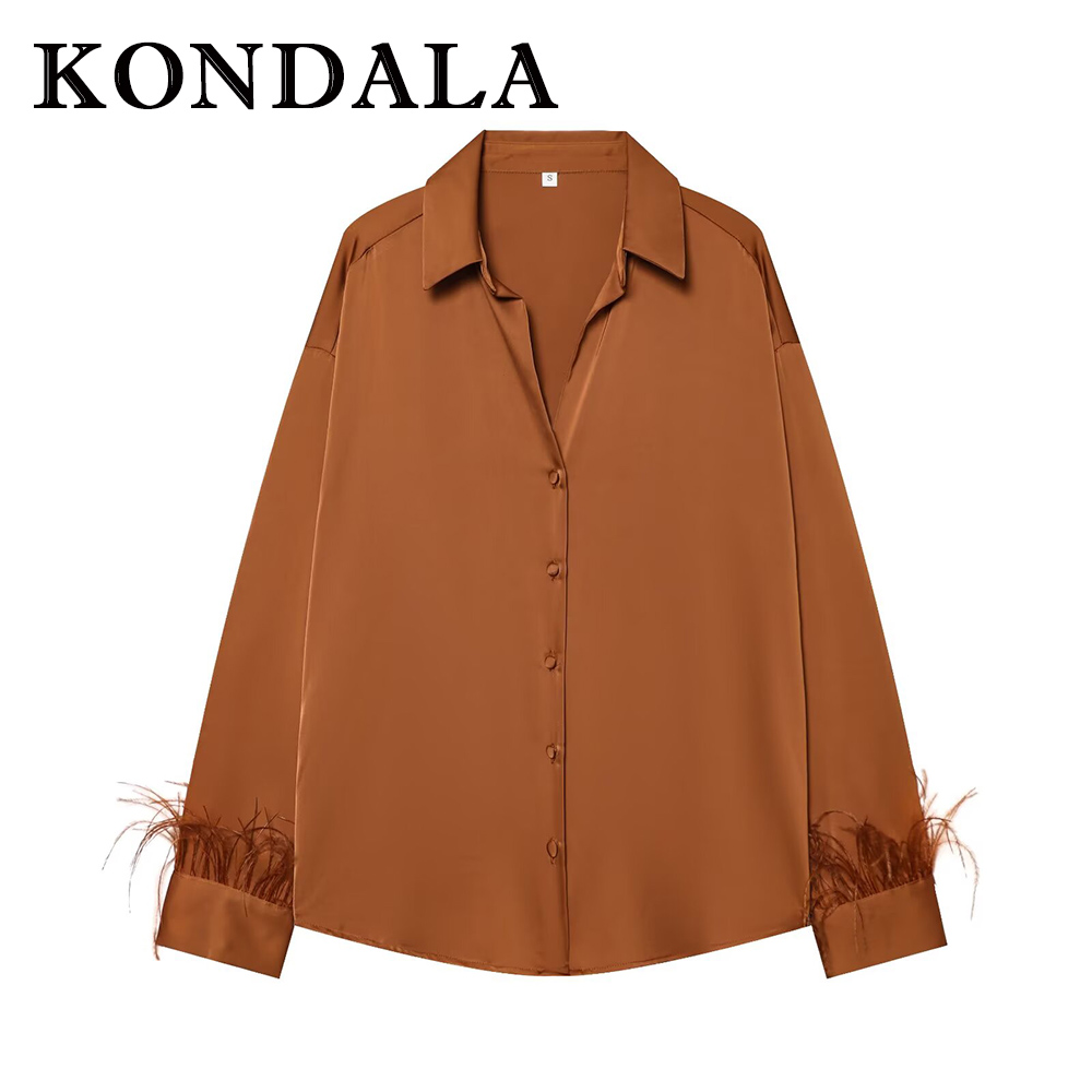 KONDALA Vintage Solide Orange  – Women'S Fashion Trends Fall 2025 Bewertung und Preis