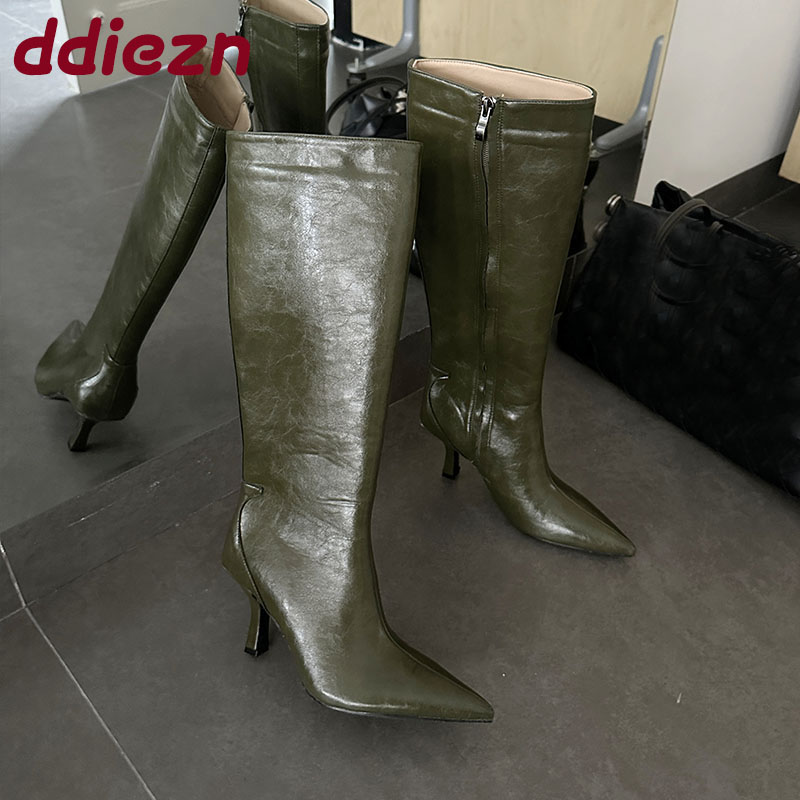 Mode Spitz Damen Kniehohe Stie – Xxl Women Fashion Bewertung und Preis