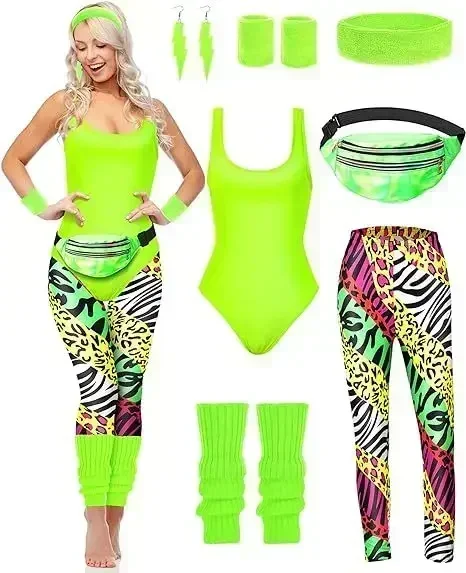 7-teiliges 80er-Jahre-Fitness- – Women'S Fashion From The 80S Bewertung und Preis
