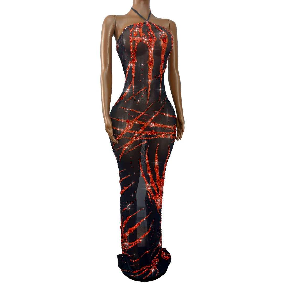 Sexy Glänzendes Strass-Mesh-Ba – Women Fashion Photoshoot Bewertung und Preis