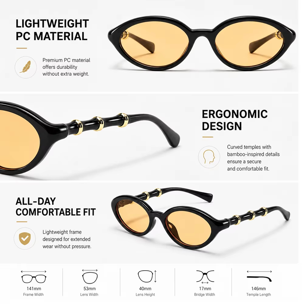 Neue Luxus-Designer-Oval-Sonne – Women'S Fashion Eyeglasses Bewertung und Preis