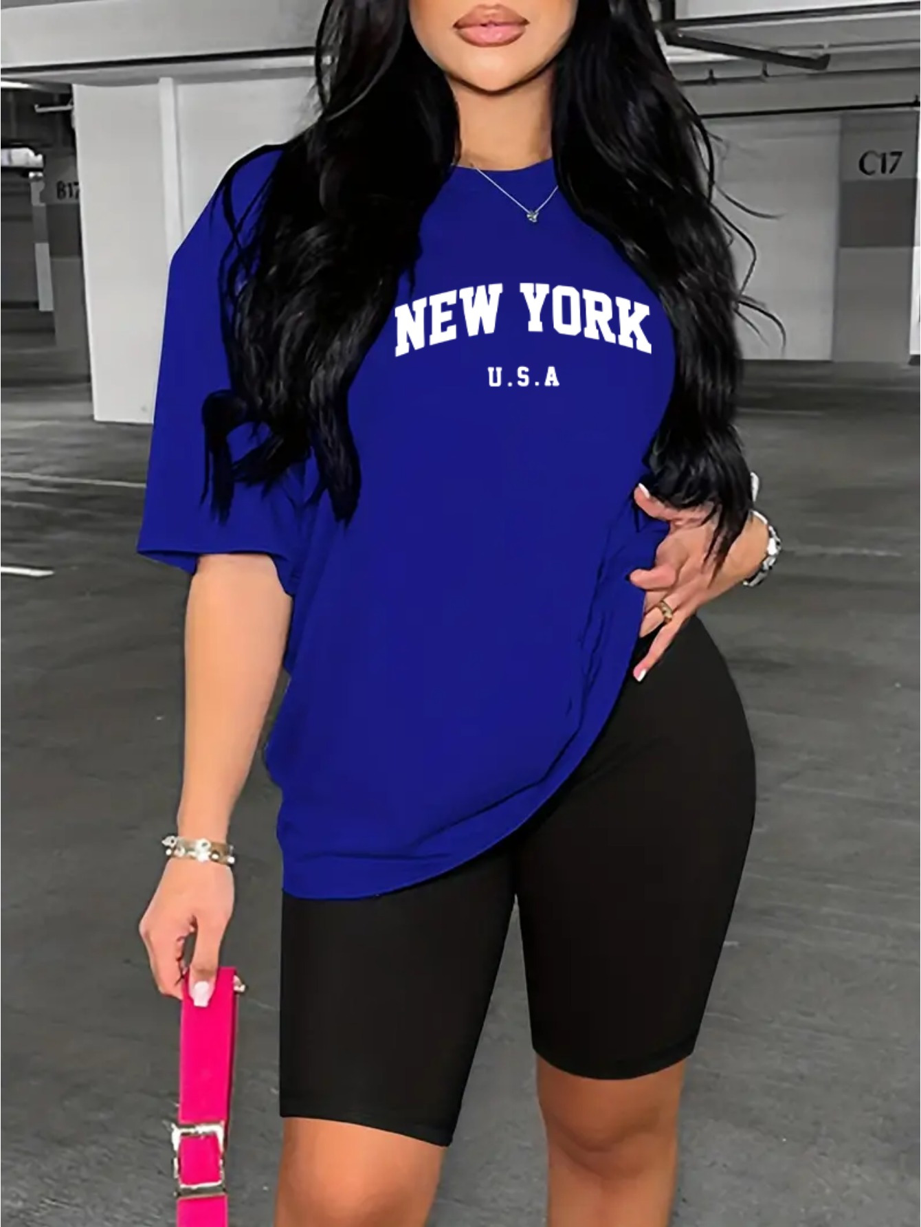 New York USA Druck T-Shirt Set – Women Fashion Usa Bewertung und Preis