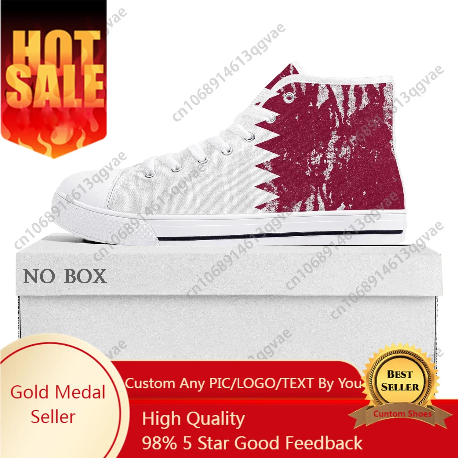 Katar-Flagge High-Top Hochwert – Women Fashion Qatar Bewertung und Preis