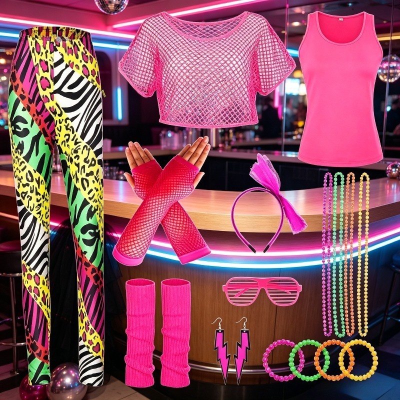 Glänzendes Retro-Sportbekleidu – Women Fashion 80S Bewertung und Preis