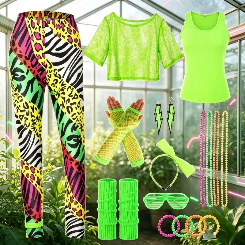 Glänzendes Retro-Sportbekleidu – Women Fashion 80S Bewertung und Preis